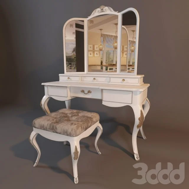 Dressing table and poof GRAN GUARDIA